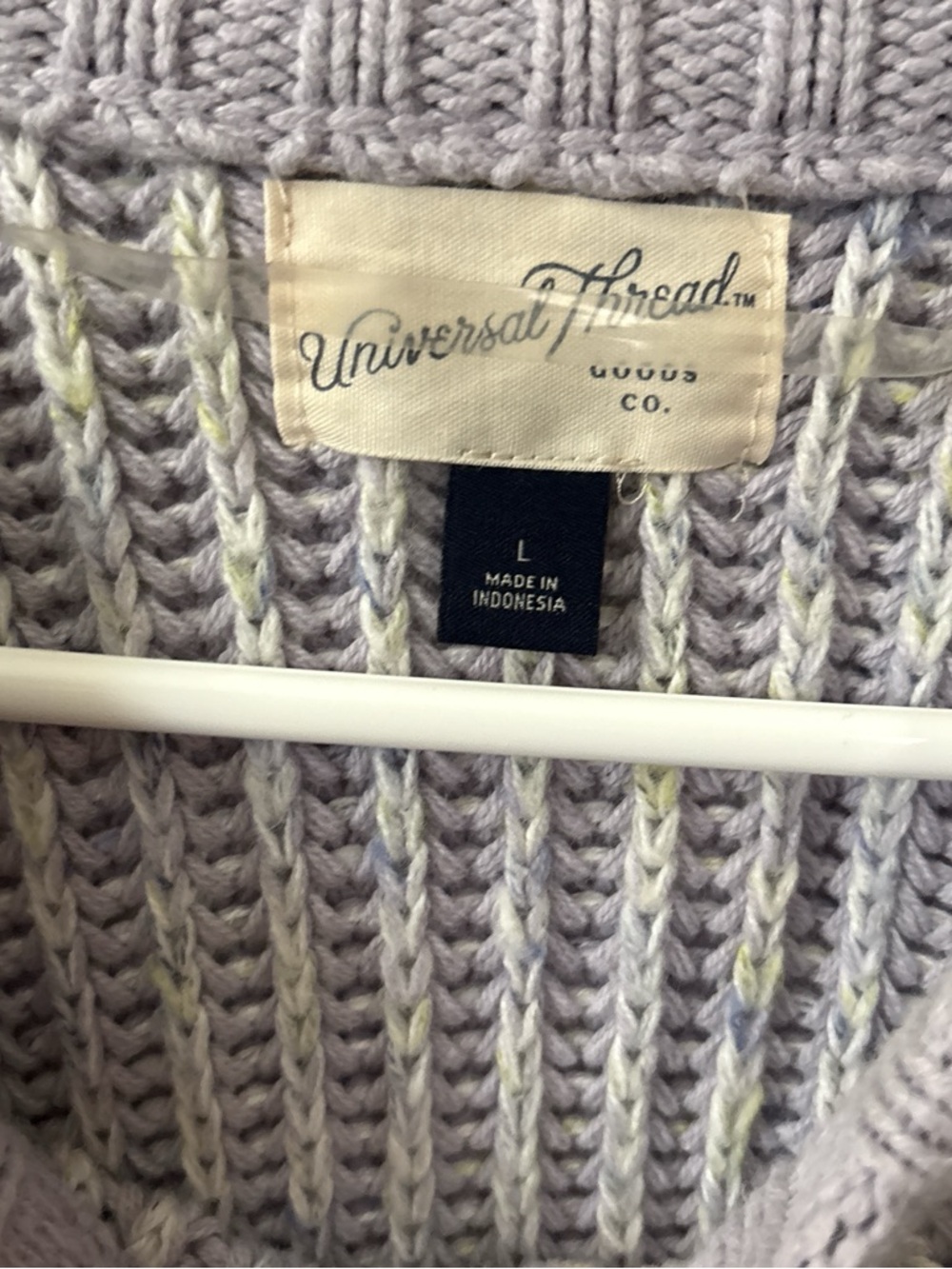 Universal Thread Light Lavender Ribbed Knit Sweater - Picture 3 of 5